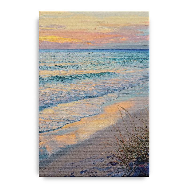 Hilton Head Island Sunset Beach View Front - Canvas Wall Art