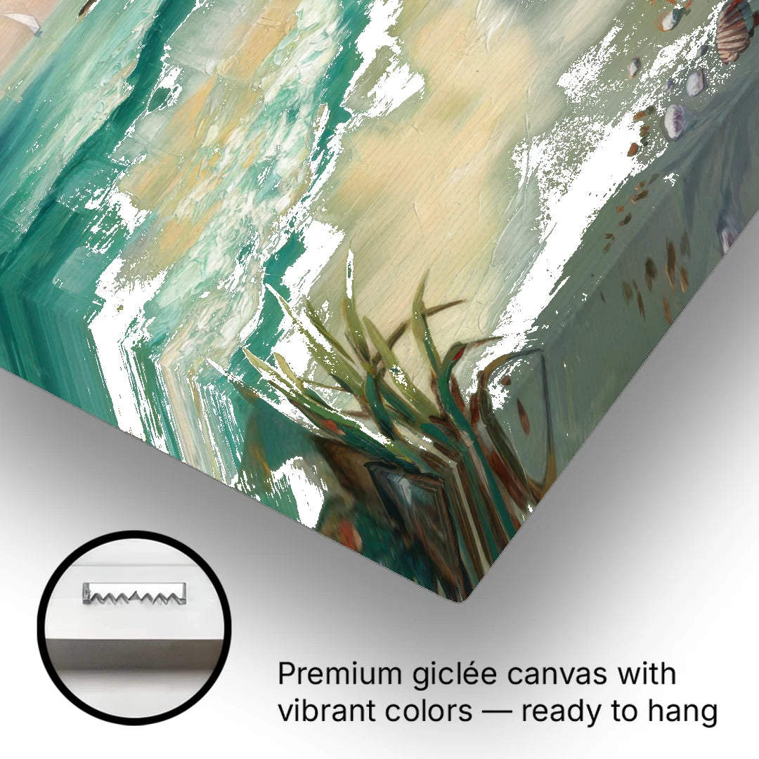 Hilton Head Island Tropical Paradise - Canvas Wall Art - Gallery Wrap Corner