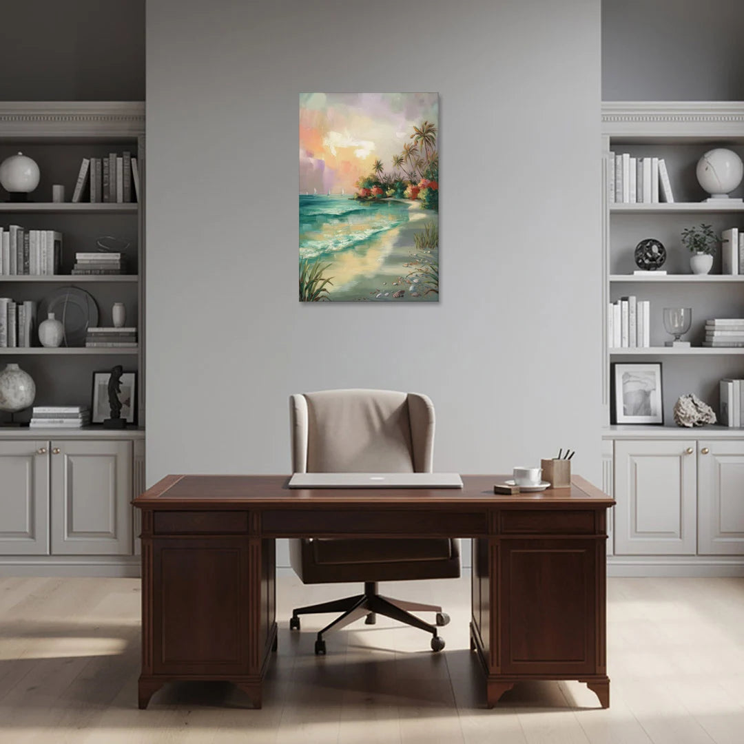 Hilton Head Island Tropical Paradise - Canvas Wall Art - Office - 24x36