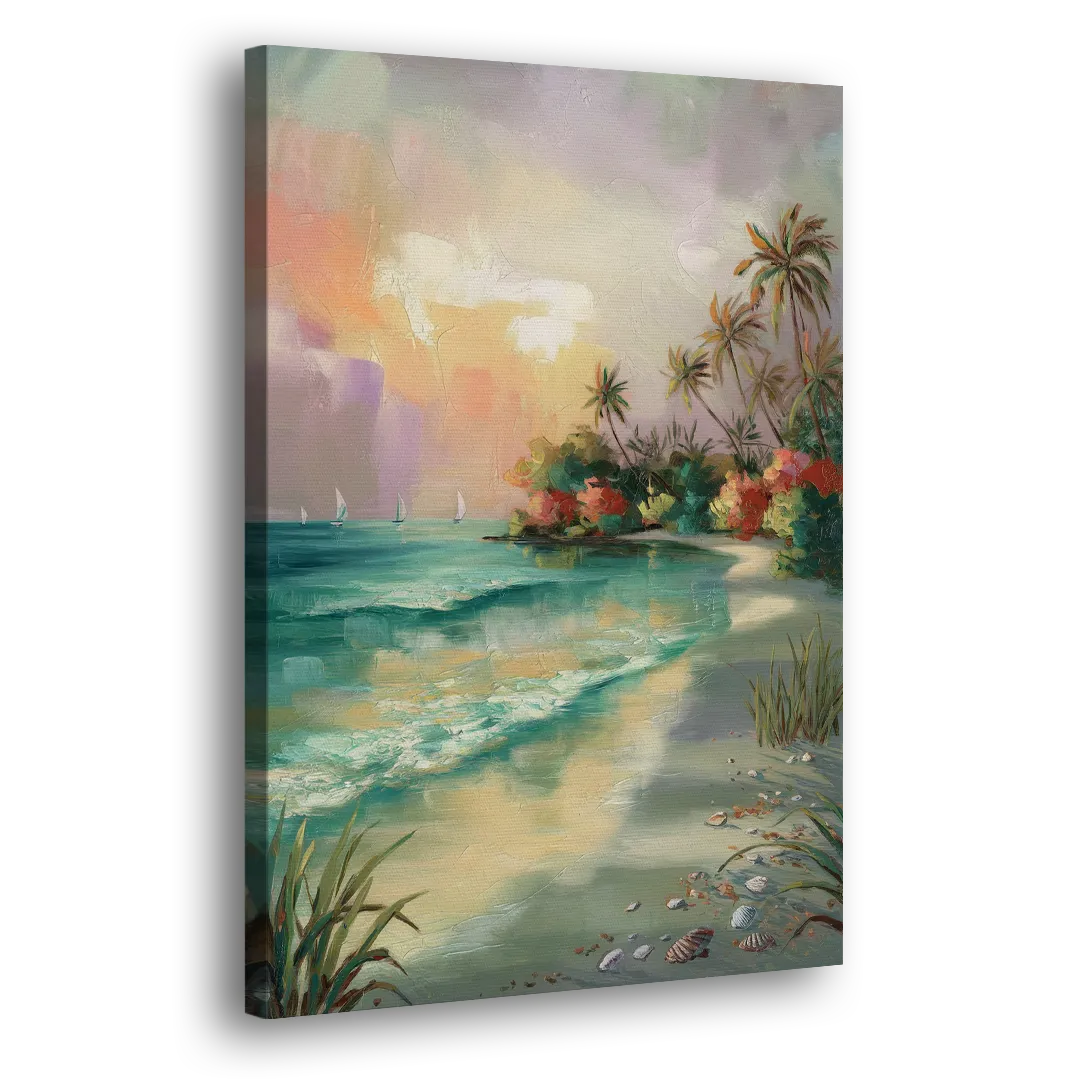 Hilton Head Island Tropical Paradise Side - Canvas Wall Art
