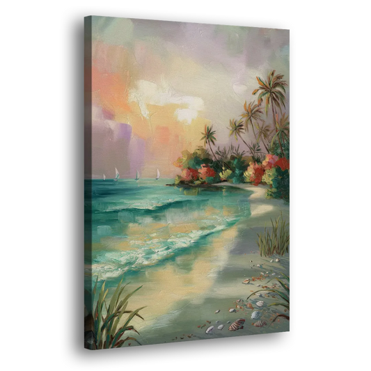Hilton Head Island Tropical Paradise Side - Canvas Wall Art
