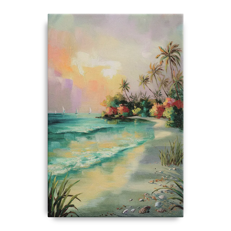 Hilton Head Island Tropical Paradise Front - Canvas Wall Art