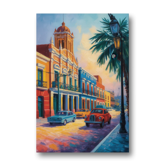 Historic Centro Facades - Canvas Wall Art - Front