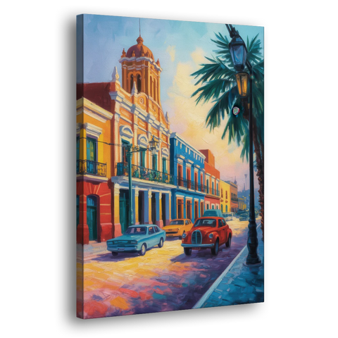 Historic Centro Facades - Canvas Wall Art - Side