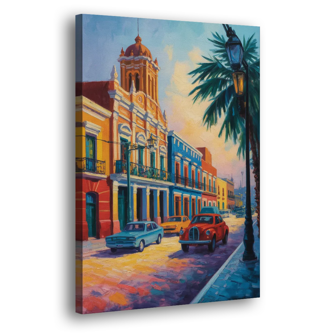 Historic Centro Facades Side - Canvas Wall Art