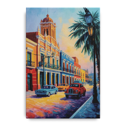 Historic Centro Facades Front - Canvas Wall Art