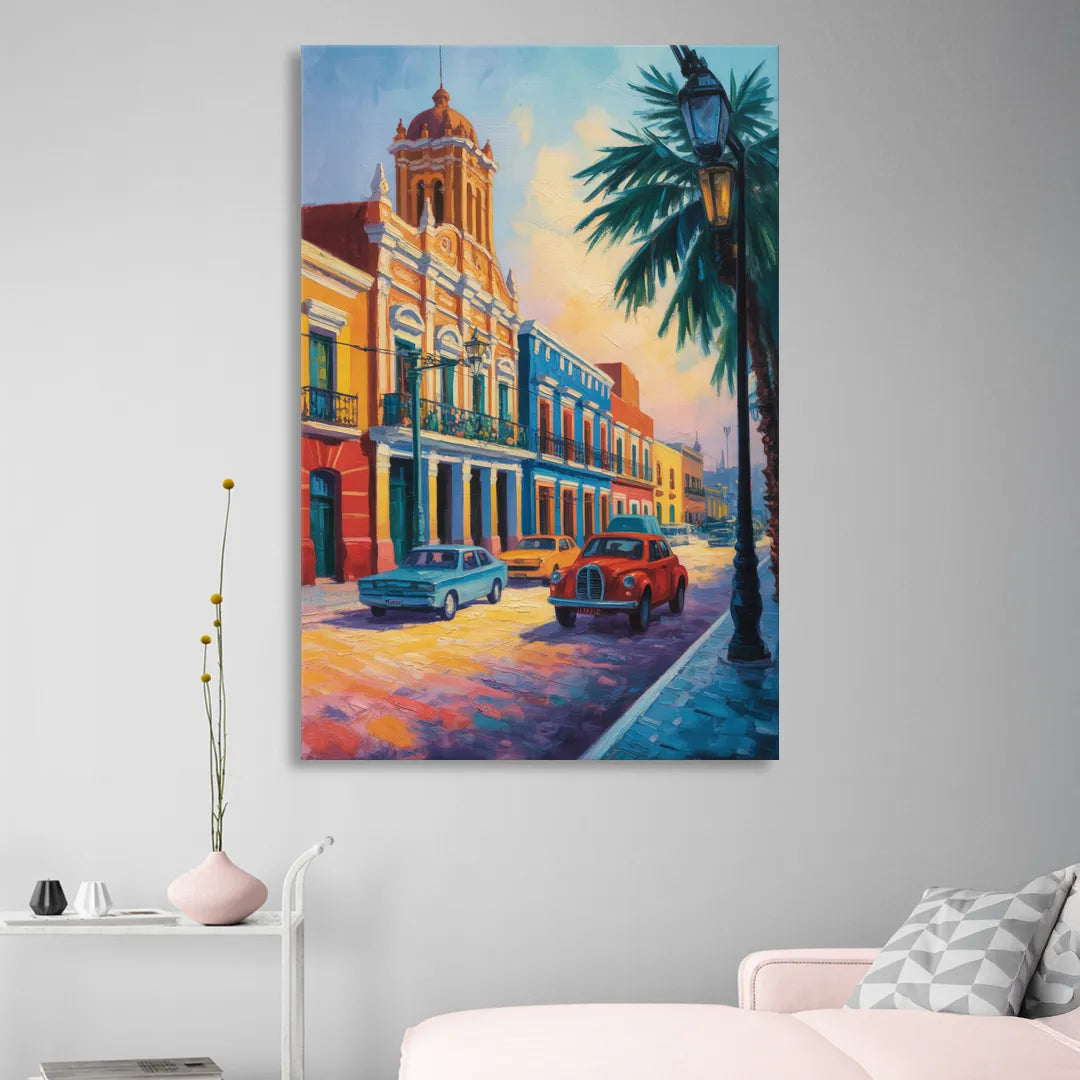 Historic Centro Facades Sitting Room - Canvas Wall Art