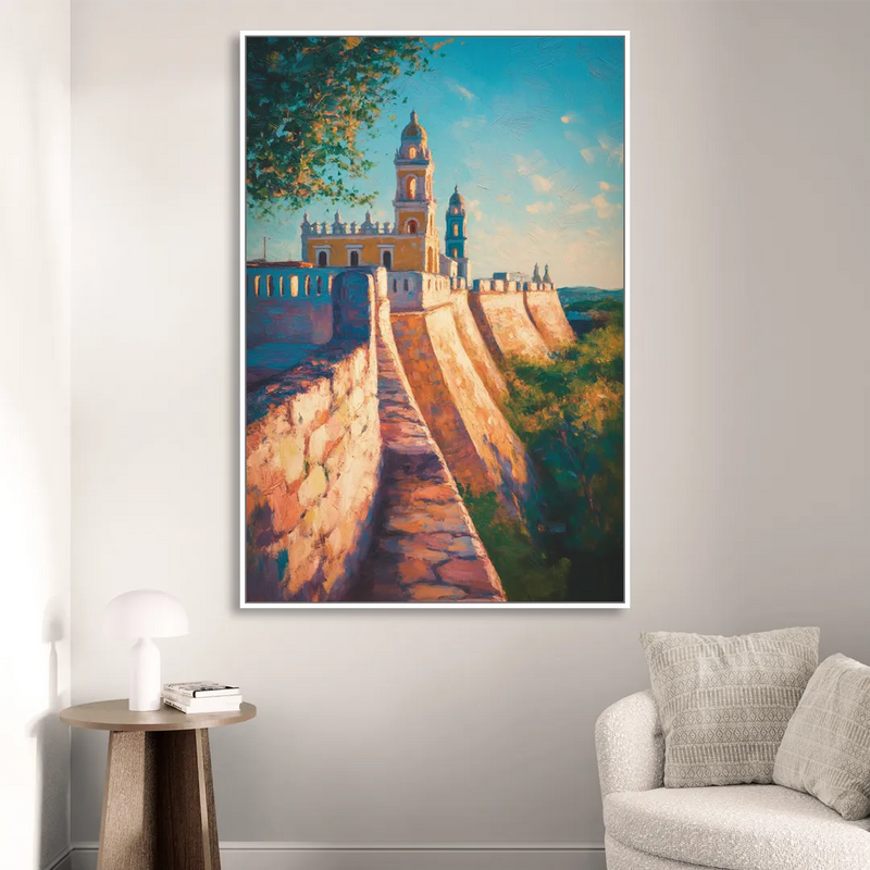 Historic Fortified Walls Sitting Room - White Canvas Wall Art