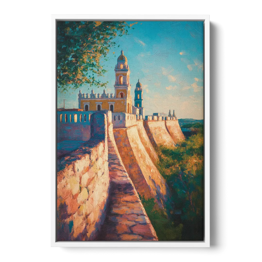 Historic Fortified Walls Front - White Canvas Wall Art