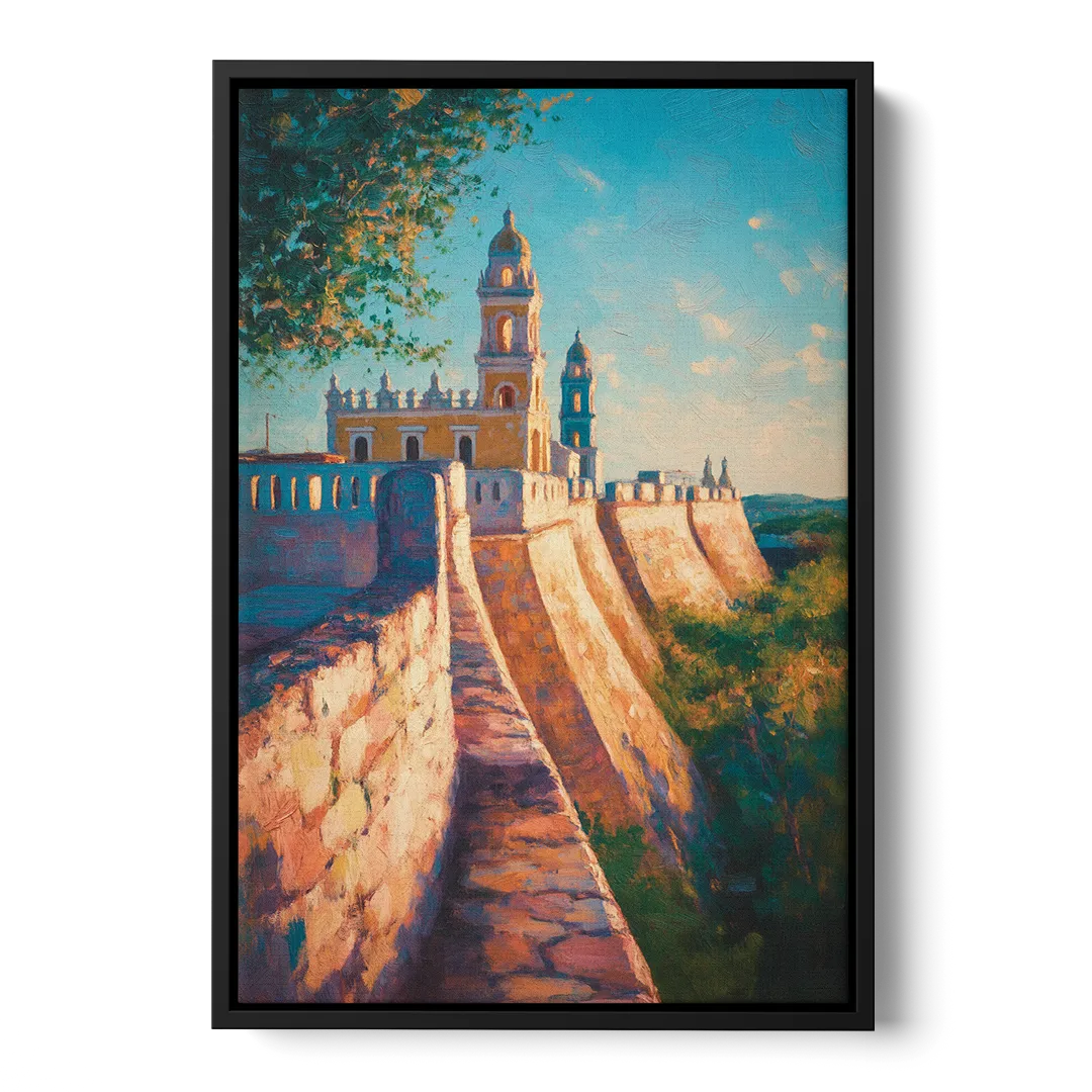 Historic Fortified Walls Front - Black Canvas Wall Art
