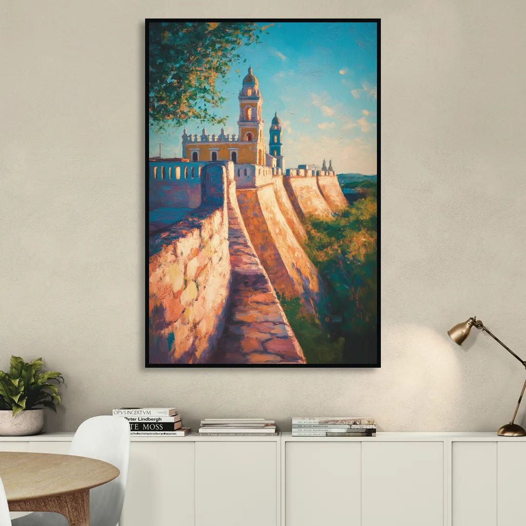 Historic Fortified Walls Sitting Room - Black Canvas Wall Art