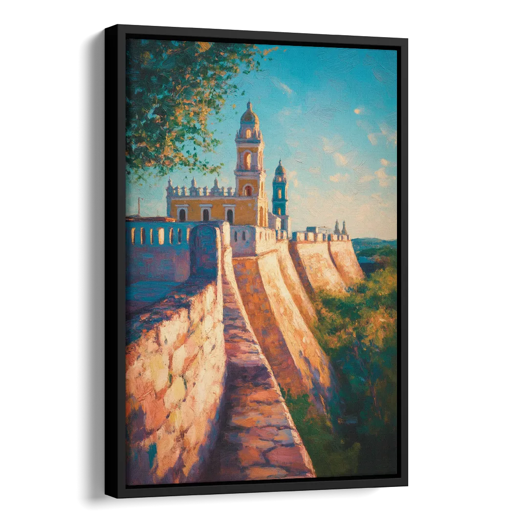 Historic Fortified Walls Side - Black Canvas Wall Art