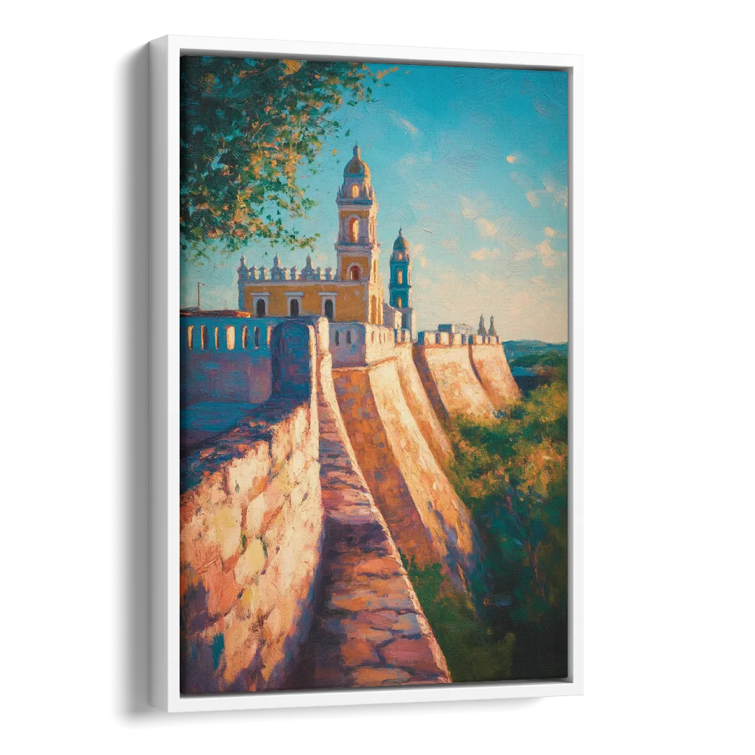 Historic Fortified Walls Side - White Canvas Wall Art