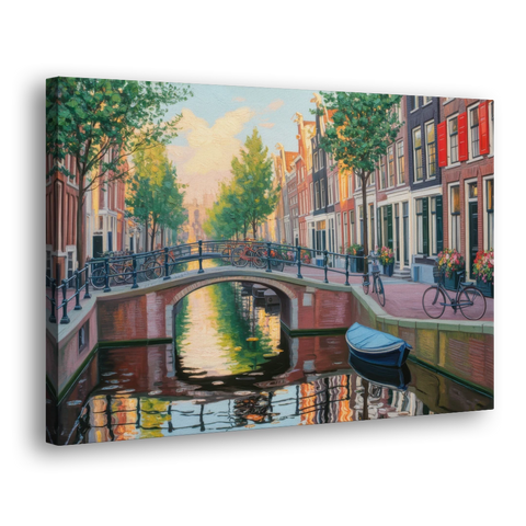 Historic Jordaan - Canvas Wall Art - Side