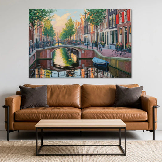 Historic Jordaan - Canvas Wall Art - Sofa - 60x40