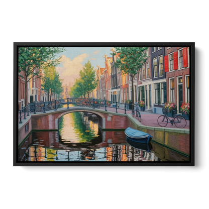 Historic Jordaan Front - Black Canvas Wall Art