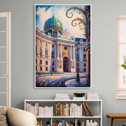 Hofburg Elegance Living Room - White Canvas Wall Art