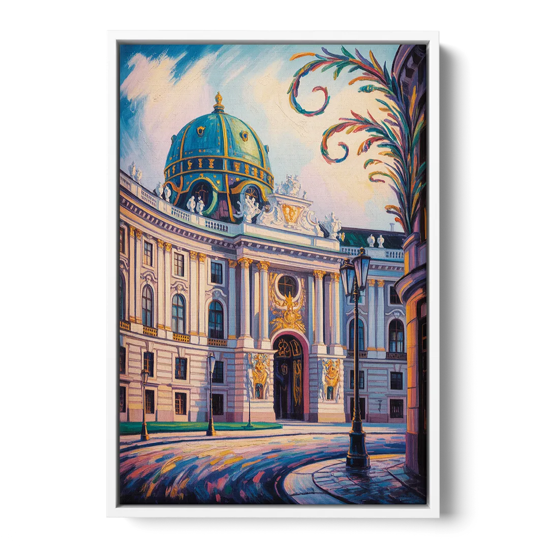 Hofburg Elegance Front - White Canvas Wall Art