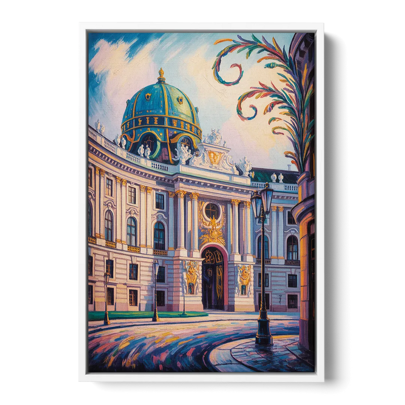 Hofburg Elegance Front - White Canvas Wall Art