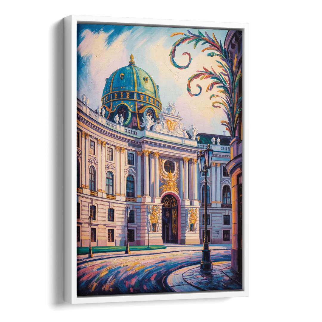 Hofburg Elegance Side - White Canvas Wall Art