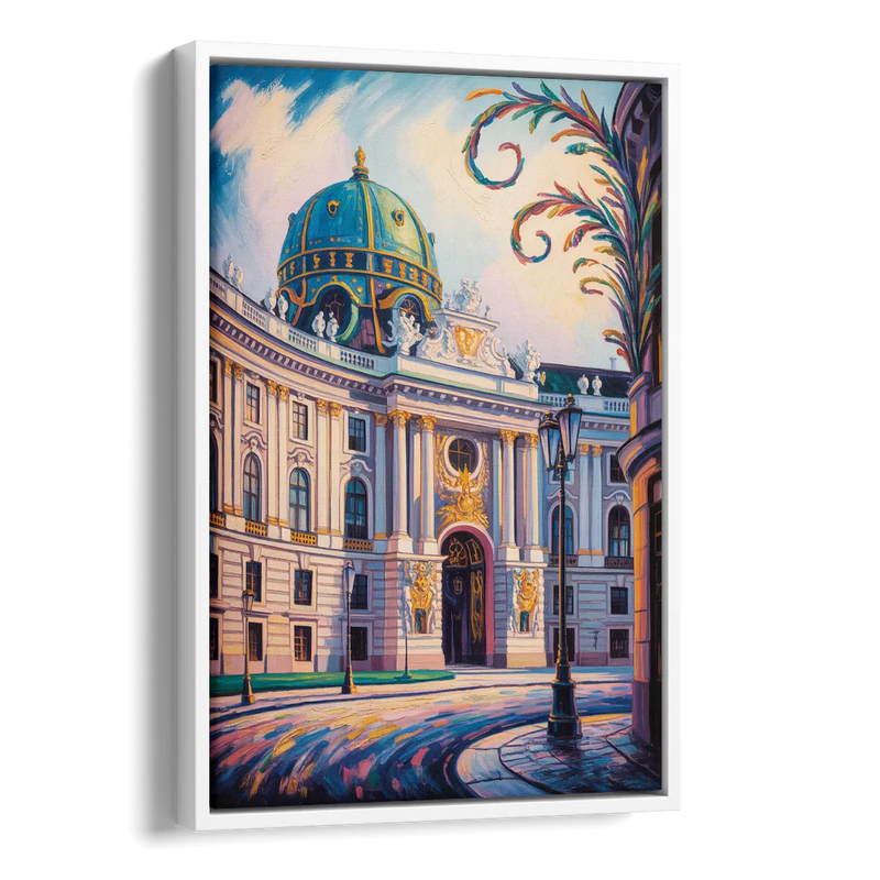 Hofburg Elegance Side - White Canvas Wall Art