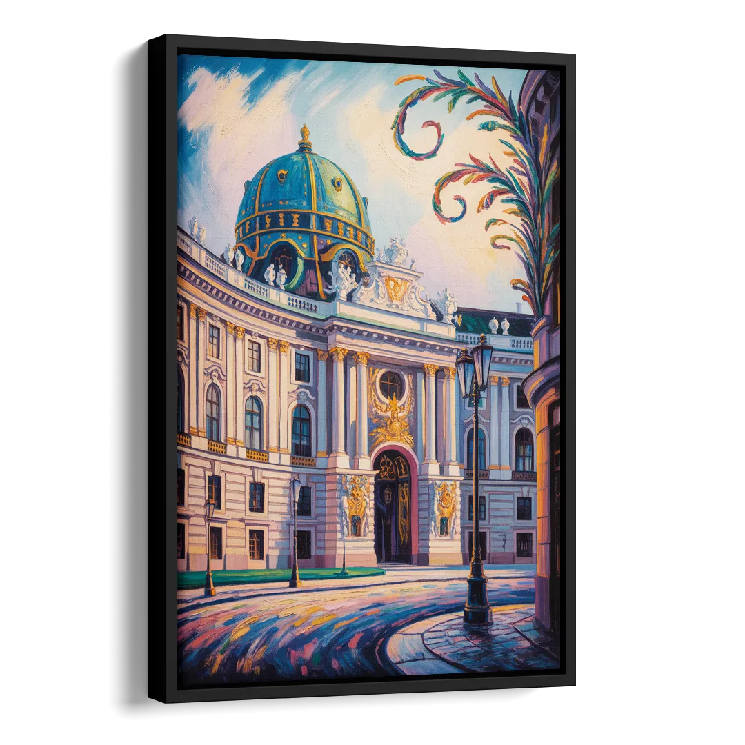 Hofburg Elegance Side - Black Canvas Wall Art