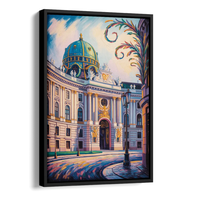 Hofburg Elegance Side - Black Canvas Wall Art