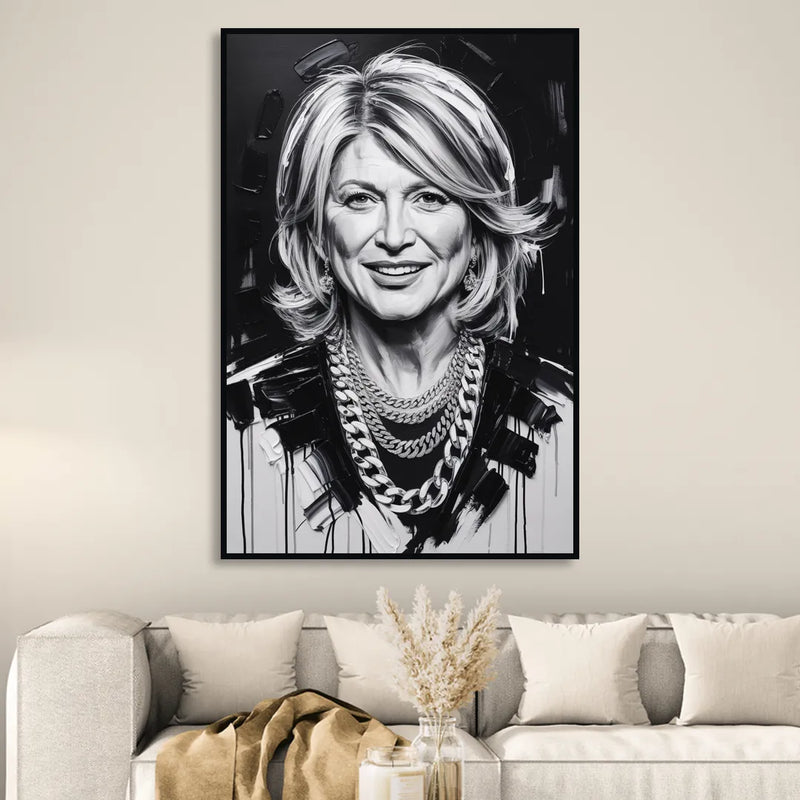 Home Glow Living Room - Black Canvas Wall Art