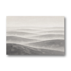 Home Office Wall Decor with Misty Rolling Hills - Canvas Wall Art - Front