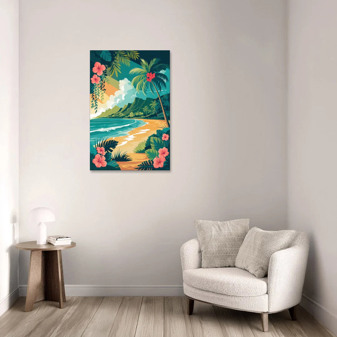 Honolulu Aloha Spirit - Canvas Wall Art - Sofa - 24x36