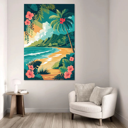 Honolulu Aloha Spirit - Canvas Wall Art - Sofa - 40x60