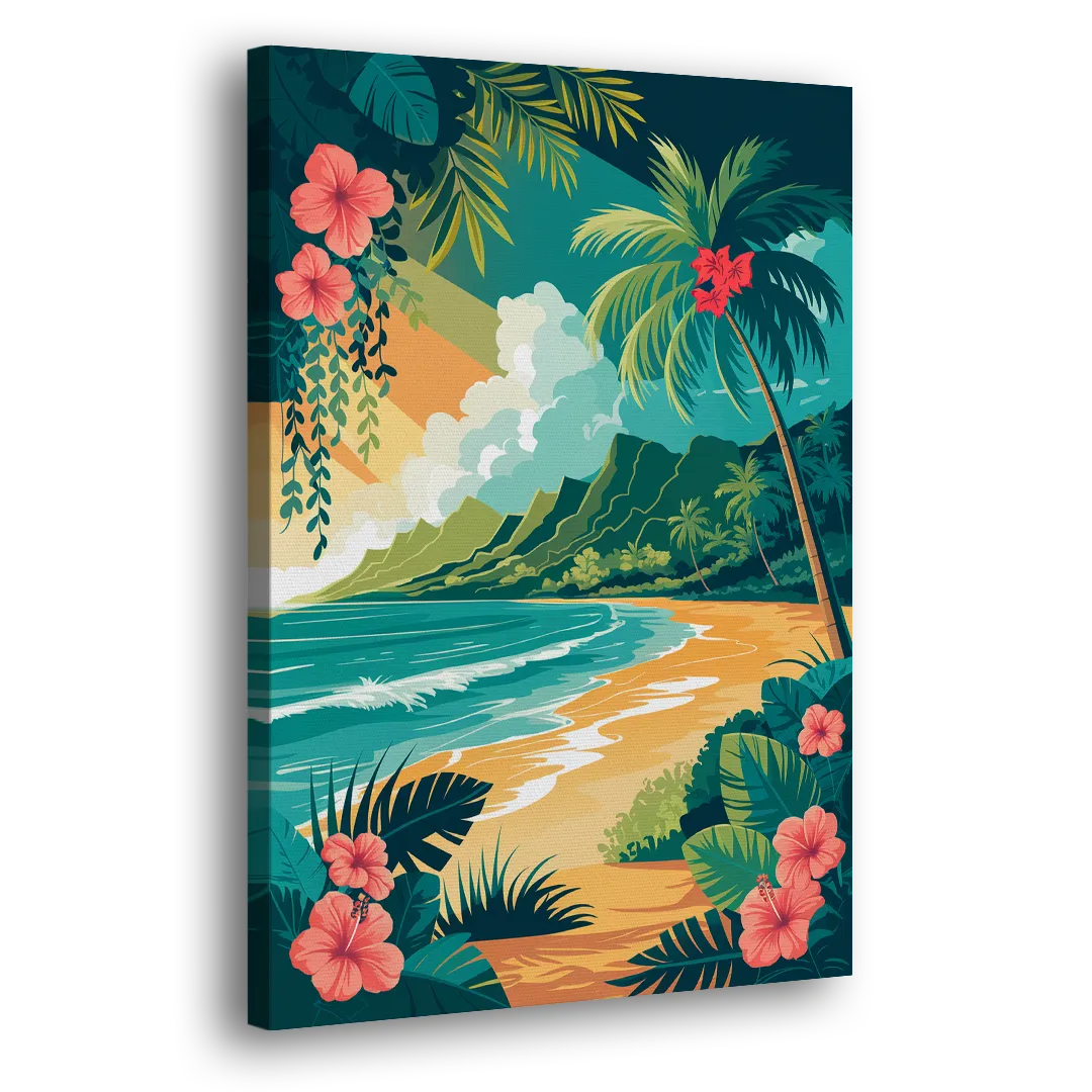 Honolulu Aloha Spirit Side - Canvas Wall Art