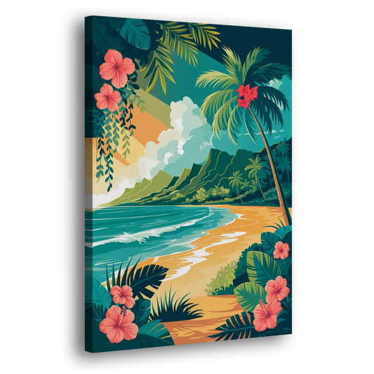 Honolulu Aloha Spirit Side - Canvas Wall Art