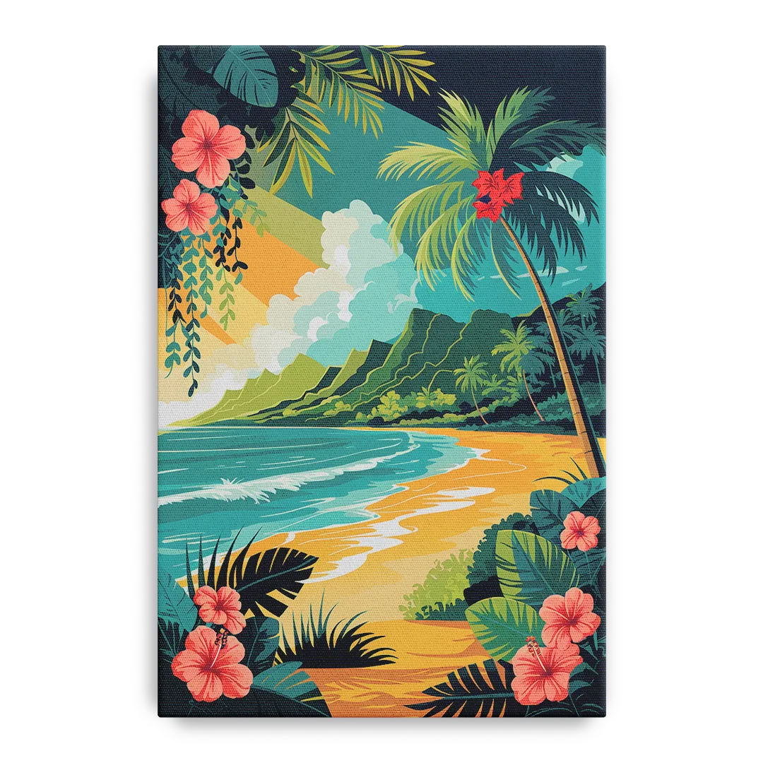 Honolulu Aloha Spirit Front - Canvas Wall Art