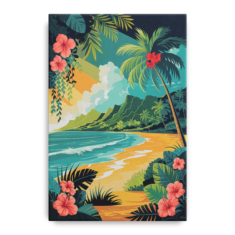 Honolulu Aloha Spirit Front - Canvas Wall Art