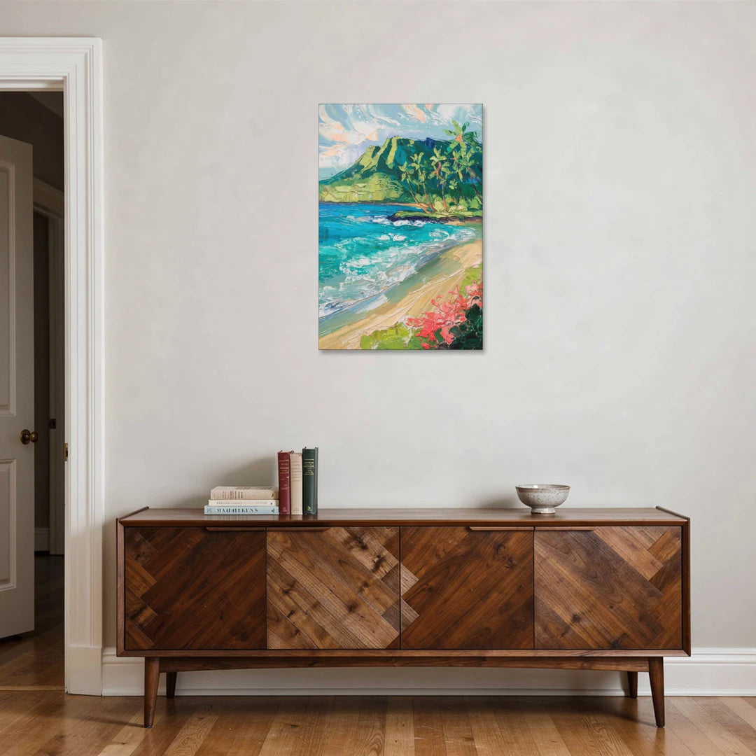Honolulu Diamond Head View - Canvas Wall Art - Coffee Table - 24x36