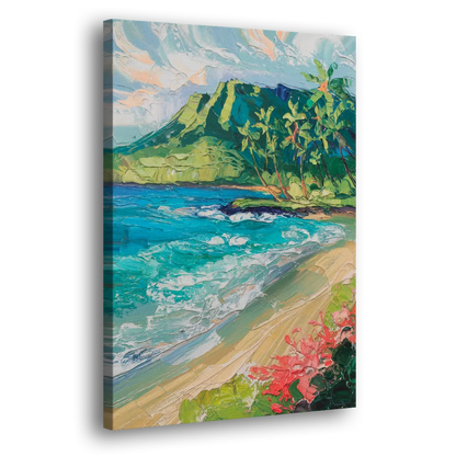 Honolulu Diamond Head View Side - Canvas Wall Art