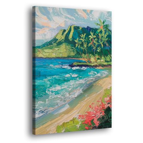 Honolulu Diamond Head View - Canvas Wall Art