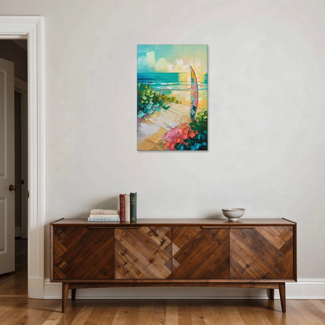 Honolulu Surfboard Vibes - Canvas Wall Art - Coffee Table - 24x36