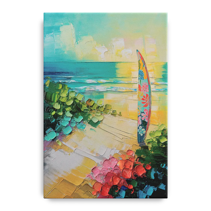 Honolulu Surfboard Vibes Front - Canvas Wall Art
