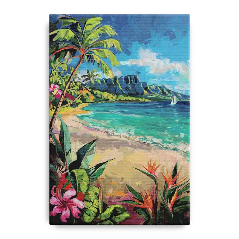 Honolulu Tropical Paradise Front - Canvas Wall Art