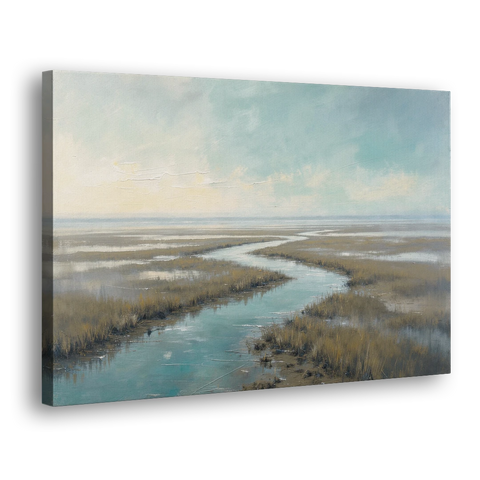 Horizon Wall Art of a Lowcountry Marsh at Dawn - Canvas Wall Art - Side