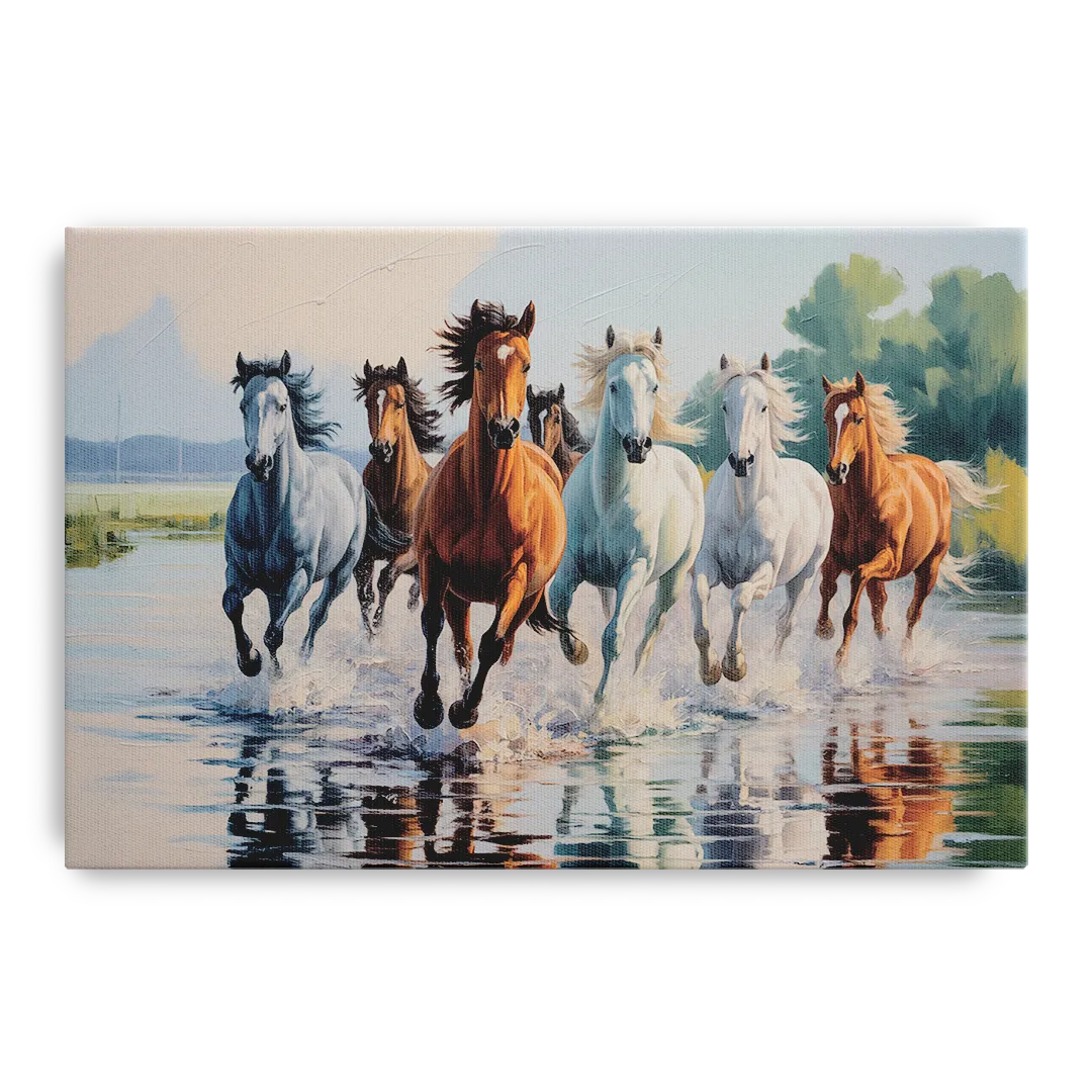 Horse Harmony in Nature Front - Canvas Wall Art