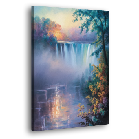 Horseshoe Falls Fog - Canvas Wall Art - Side
