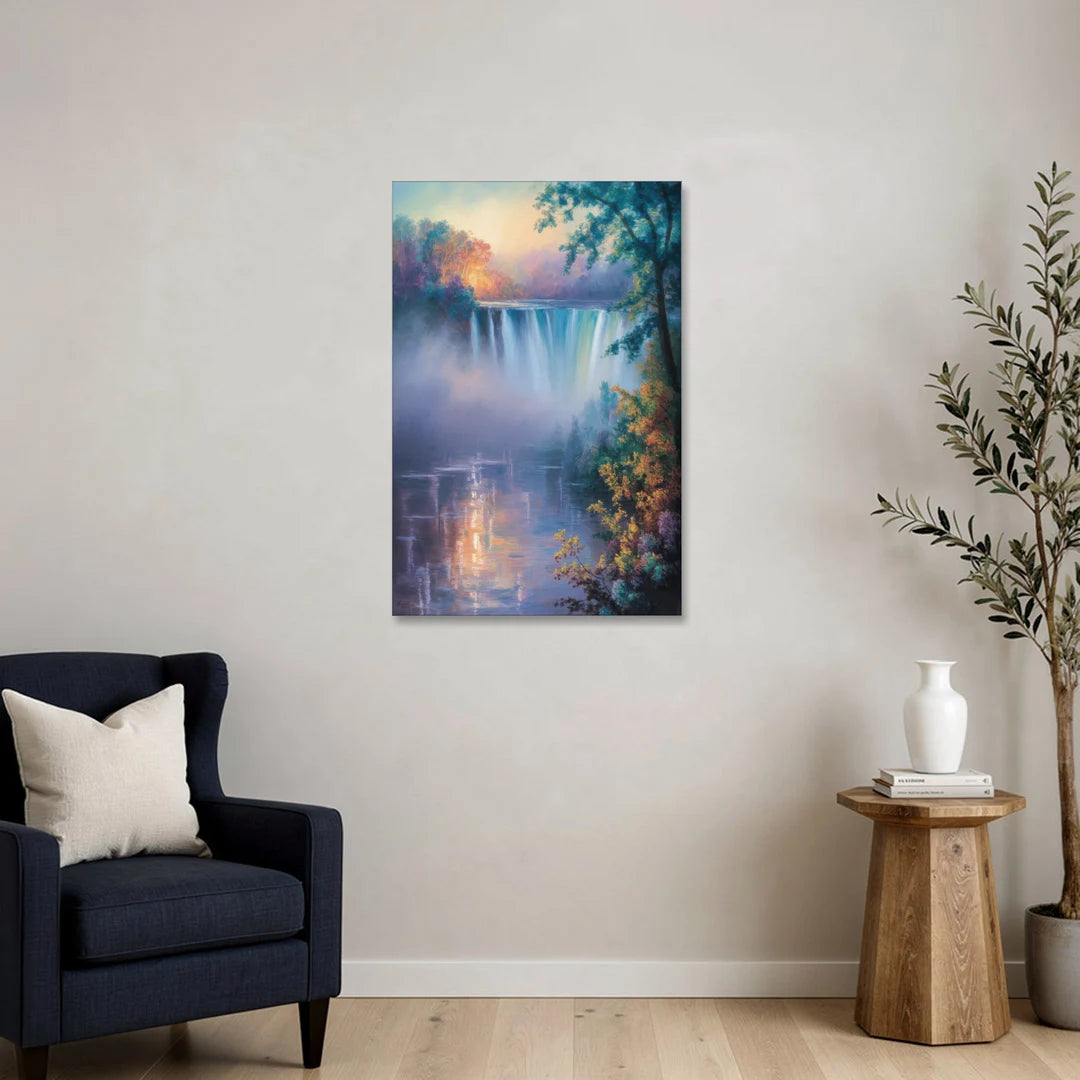 Horseshoe Falls Fog - Canvas Wall Art - Sofa - 24x36