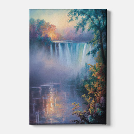 Horseshoe Falls Fog - Canvas Wall Art