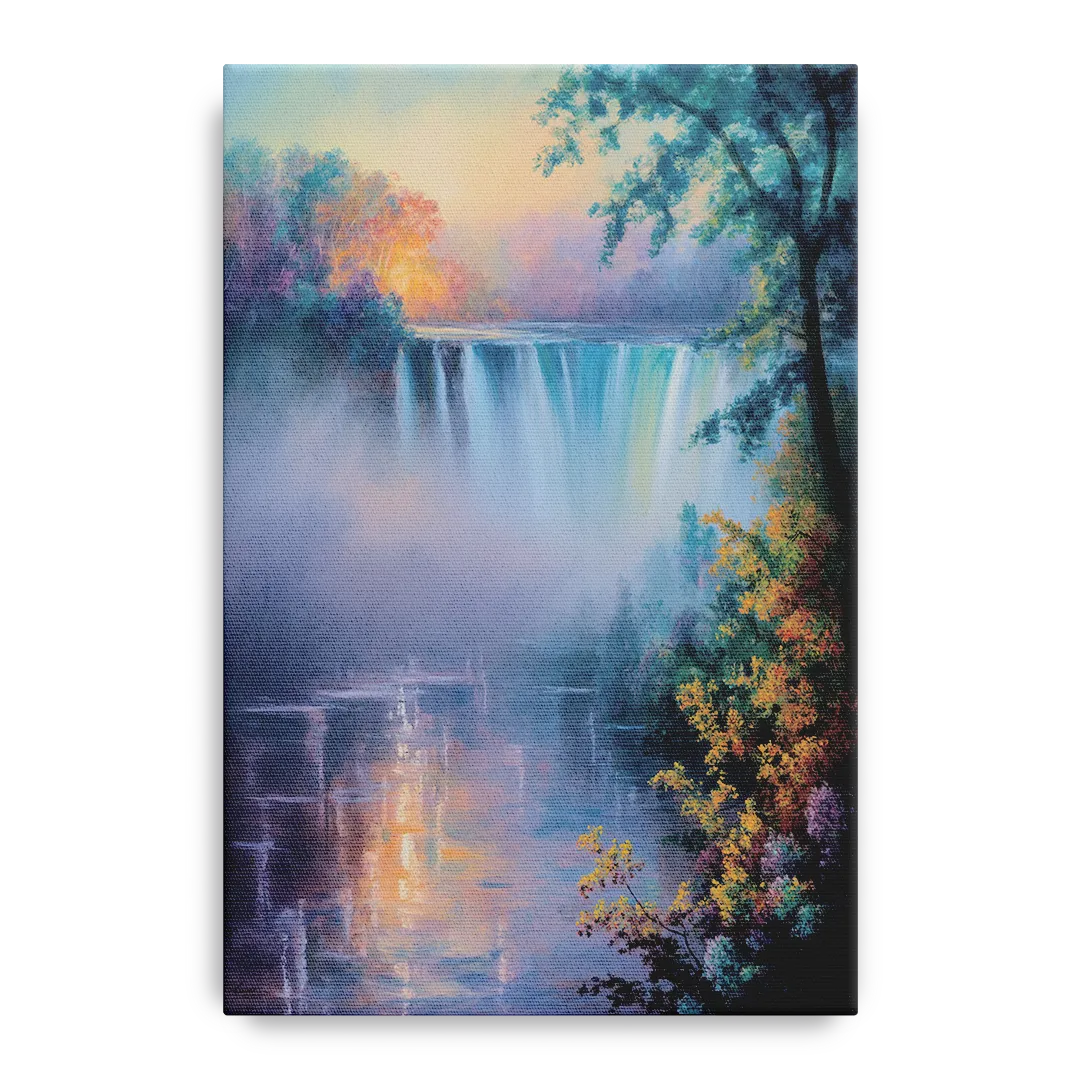 Horseshoe Falls Fog Front - Canvas Wall Art