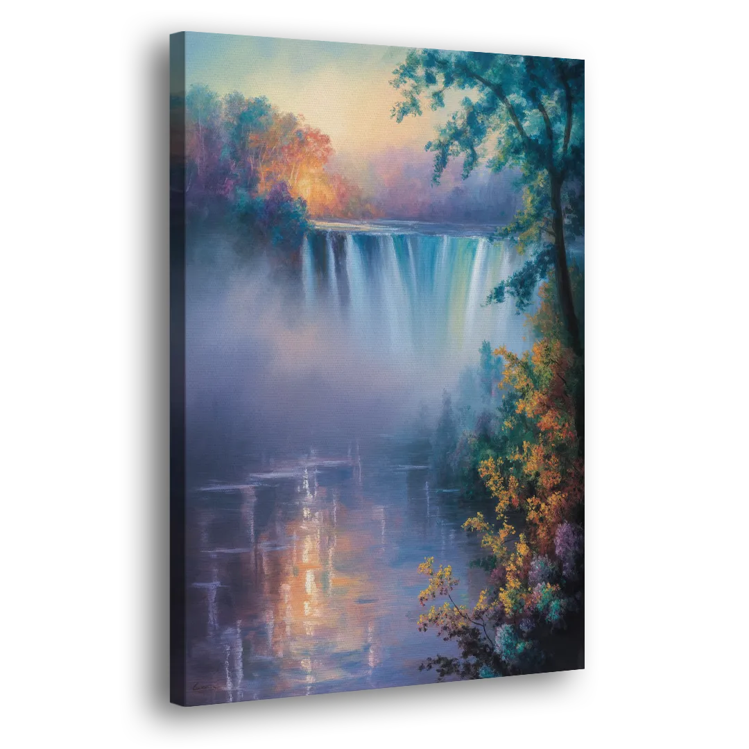 Horseshoe Falls Fog Side - Canvas Wall Art