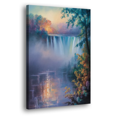 Horseshoe Falls Fog - Canvas Wall Art