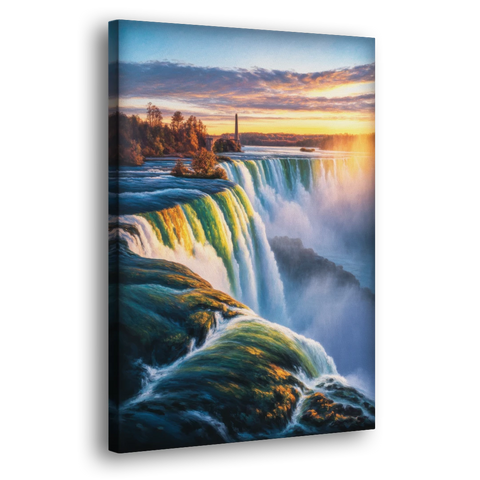 Horseshoe Falls Sunrise - Canvas Wall Art - Side